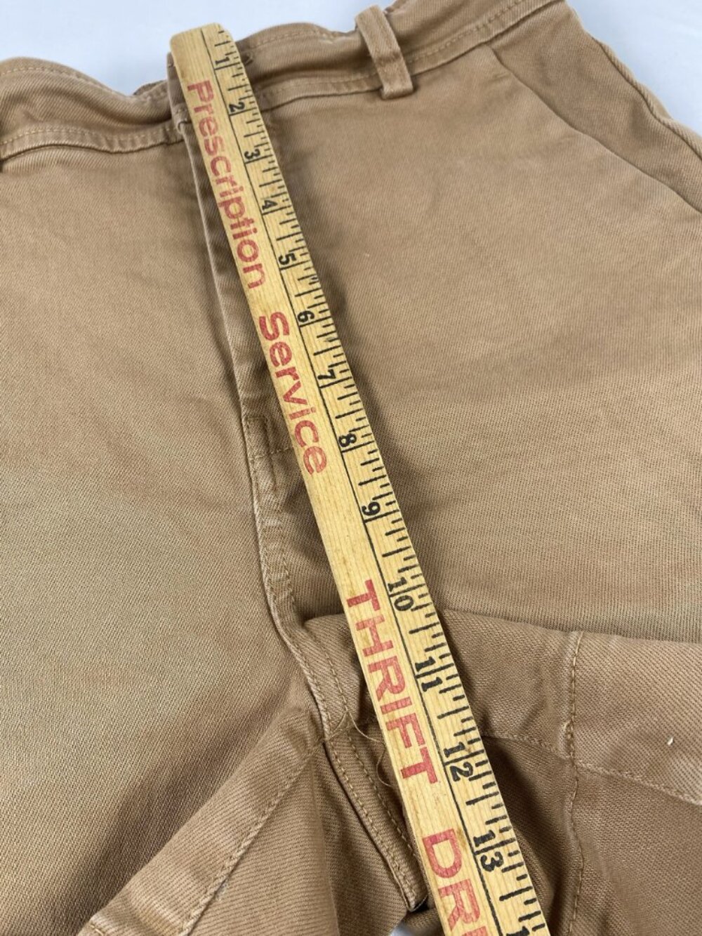 Everlane Womens Tan High-Waist Cotton Shorts Size 4 With Front & Back Pockets - Picture 8 of 8